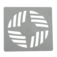 Ralo Grelha Quadrada em ABS Cromada 9,4x9,4cm Astra