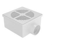 Ralo Seco 100x52x40mm Quadrado Branco Fortlev