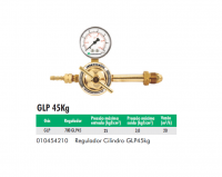 Regulador Cilindro Glp 45 kg Serie 700 Carbografite
