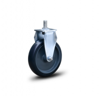 Rodízio Rosca Fixa Com Roda de borracha Plástica 85kg