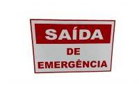 Placa de Sinalização 30 X 20 cm Saída De Emergência