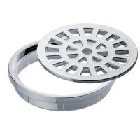 Conjunto Grelha + Porta Grelha Cromado 100mm Herc