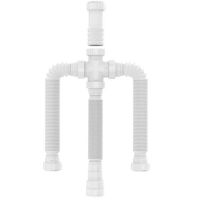 Sifão Sanfonado Universal para Cuba Tripla Branco Blukit