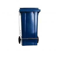 Lixeira 120 Litros Azul com Pedal e Rodas Lar Plásticos