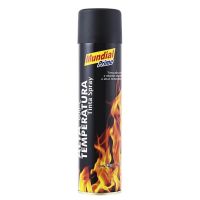 Tinta Spray Preto Fosco Alta Temperatura 400ml Mundial Prime