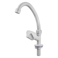 Torneira Bica Móvel Plus 1/2" Branca Para Balcão Herc