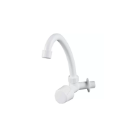 Torneira Cozinha Bica Móvel 1/2" para Parede Modelo Plus Branca Herc