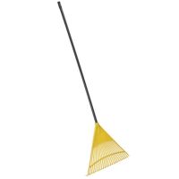 Vassoura plástica Para Grama 24 Dentes Com Cabo Momfort