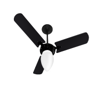 Ventilador de Teto Preto com Globo Fechado- Venti Delta