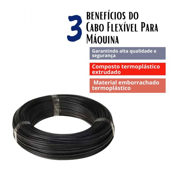 1 Metro Cabo Flexível Para Máquina De Solda 35mm Corfio