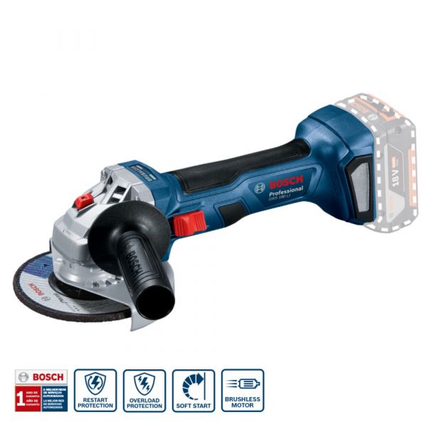Esmerilhadeira a Bateria Bosch GWS 180-LI Brushless 18V Sem Bateria