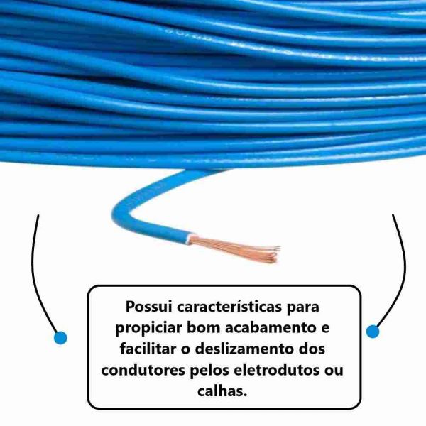 100 Metros Cabo Flexível Azul 2,50mm Corfio
