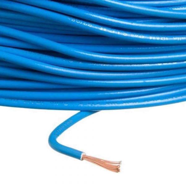 100 Metros De Cabo Flexível 6mm 750V Azul Corfio W0109-AZ