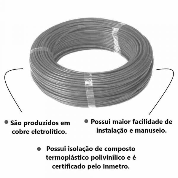 100 Metros Cabo Flexível Cinza 1,50mm Corfio