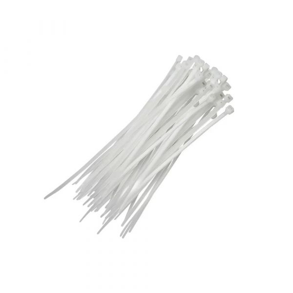 100 Unidades Abraçadeira Nylon 4,8mm x 280mm Branca Foxlux
