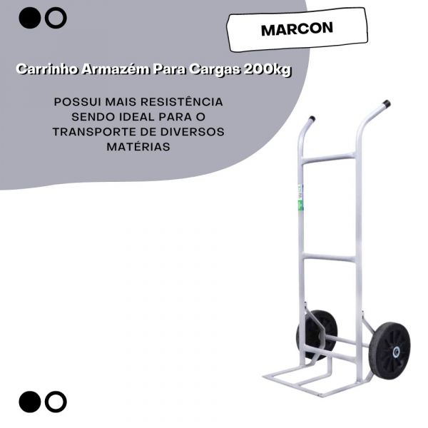 Carrinho Armazém Para Cargas 200kg Marcon