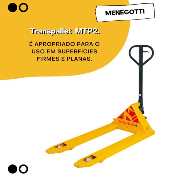 Transpallet MTP2.0x685mm 02 Rodas Nylon Menegotti 40800102