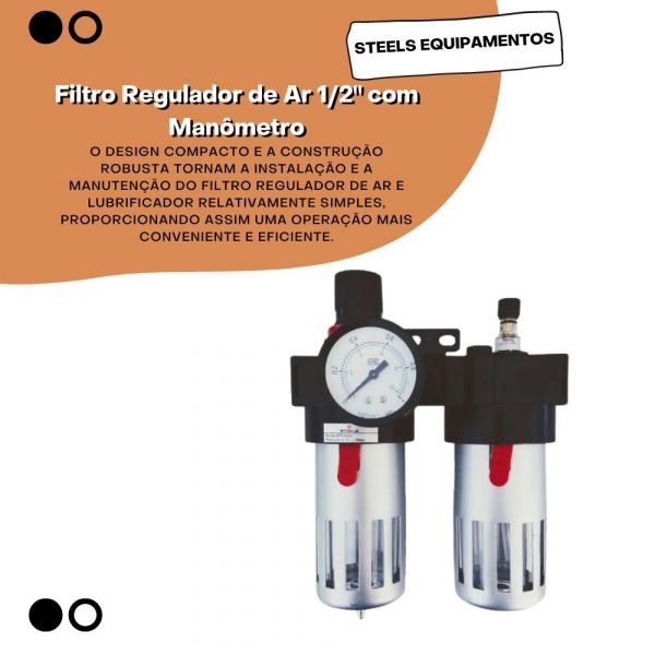 Filtro Regulador de Ar 1/2