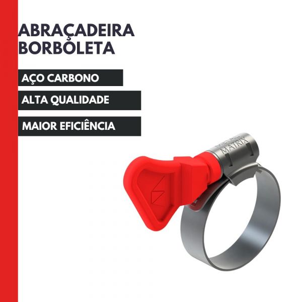 Abraçadeira Borboleta 9mm 13-19 Metal Matrix