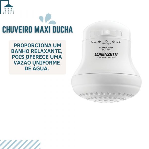 Chuveiro Maxi Ducha 220v 3200w Lorenzetti