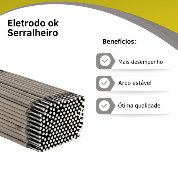 1Kg Eletrodo ok Serralheiro 2,50mm Esab