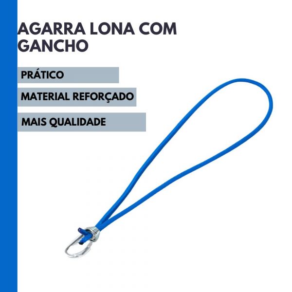 Agarra Lona Com Gancho 35cm Azul Alfix