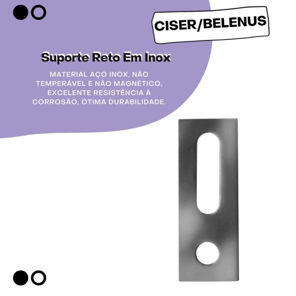 Suporte Reto Em Inox Para Parafuso Fotovoltáico Ciser