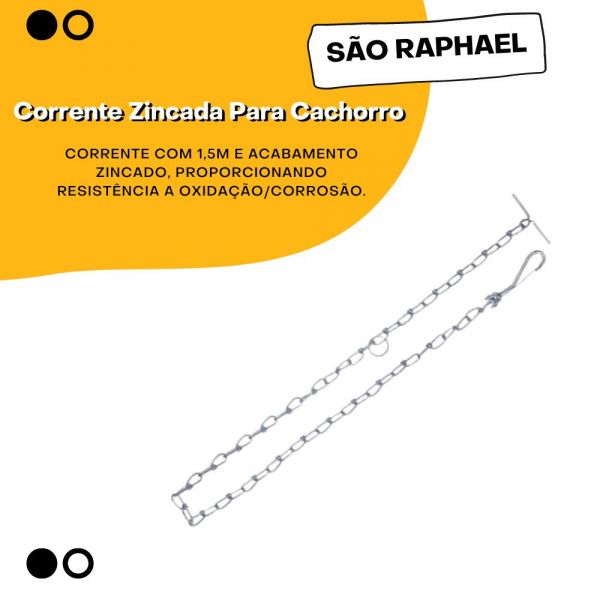 Corrente Zincada Para Cachorro Nº 3 1,5mm São Raphael