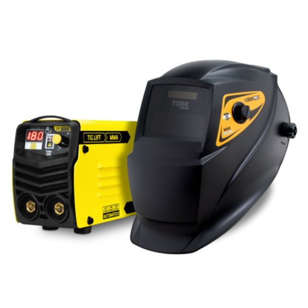 Combo com Inversora de solda kab 180A Bivolt mais Máscara Automática de Regulagem 6180 Tork