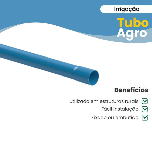 Tubo Agro PN80 Irrigação Dn50 Amanco