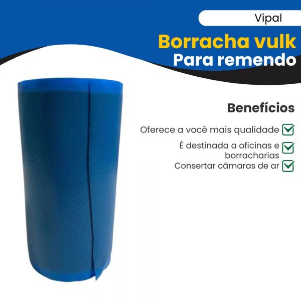 Borracha Vulk para Remendo 1Kg 16x1mm Vipal