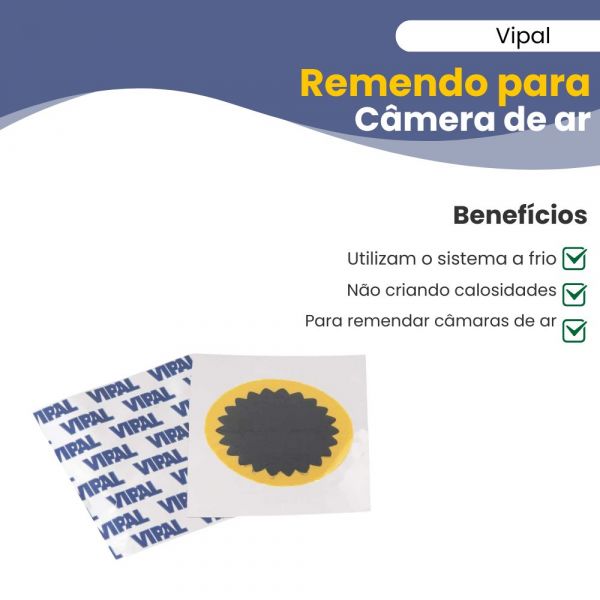 Remendo para Câmara de Ar R 02 5cm Vipal