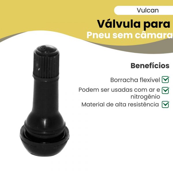 Válvula para Pneu sem Câmara TR-418 Vulcan