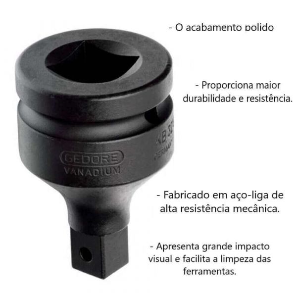 Adaptador Para Soquete 3/4 x 1/2” Gedore