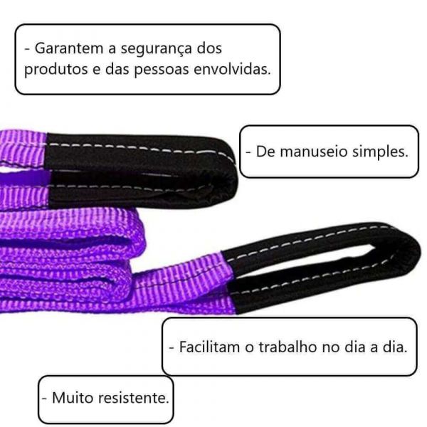 Cinta De Elevação 1T 30mmX2MT Violeta Robustec