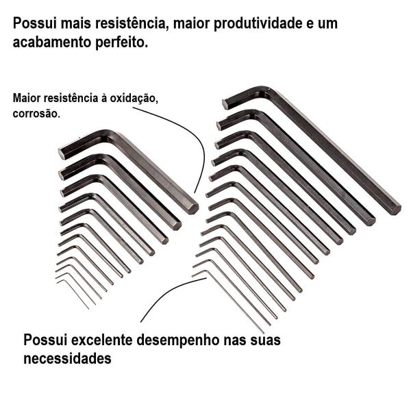 Jogo De Chave Allen Com 25 Peças Belzer