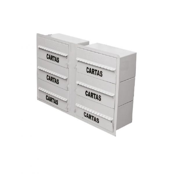 Caixa de Correio para Condomínio com 6 Módulos Muro Metalúrgica Dragão