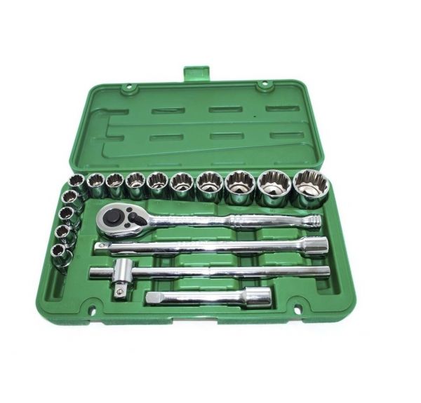 Jogo de Soquete Estriado 1/2com 18 Peças Belzer 204404BR