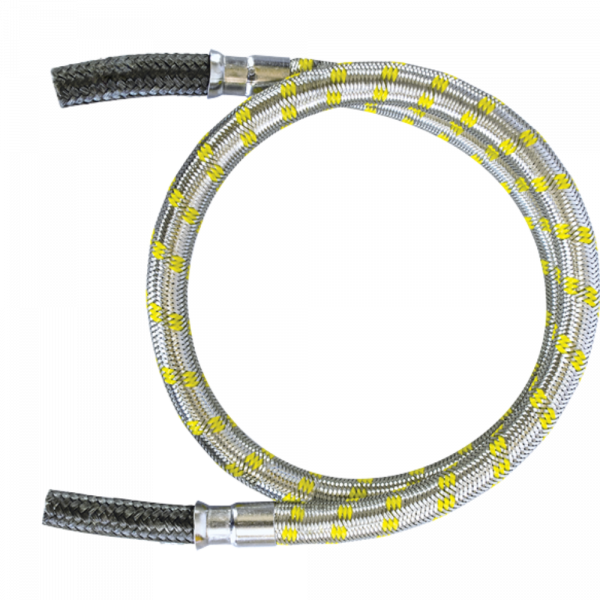 1.20 Metro de Mangueira Flexível Ponta a Ponta 3/8(I) Trama Inox Maqenge
