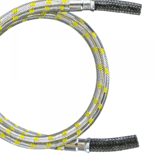 1.20 Metro de Mangueira Flexível Ponta a Ponta 3/8(I) Trama Inox Maqenge