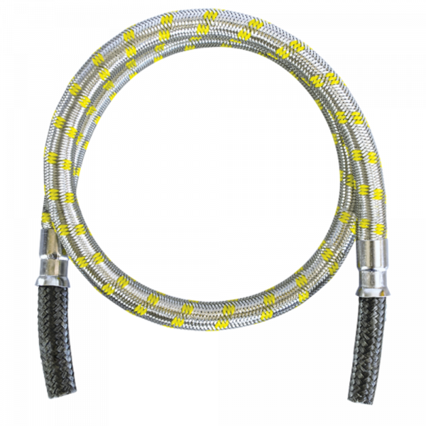 1.20 Metro de Mangueira Flexível Ponta a Ponta 3/8(I) Trama Inox Maqenge