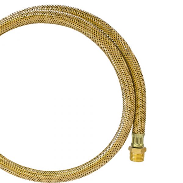 1.20 Metro de Mangueira Flexível Nitrílica 3/8(I) x R.1/2 BSPT(E) x 1/2 BSP(I) Trama Tomback Maqenge