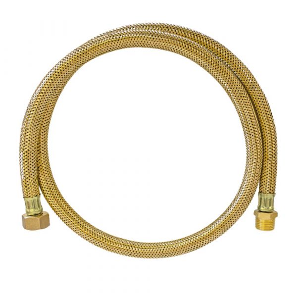 1.20 Metro de Mangueira Flexível Nitrílica 3/8(I) x R.1/2 BSPT(E) x 1/2 BSP(I) Trama Tomback Maqenge