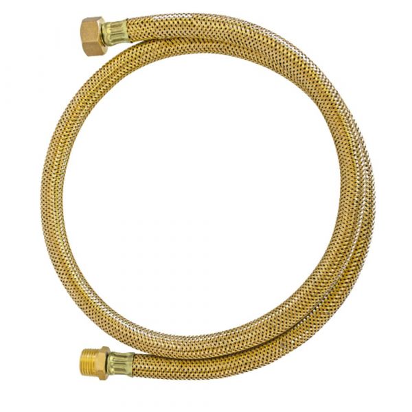 1.20 Metro de Mangueira Flexível Nitrílica 3/8(I) x R.1/2 BSPT(E) x 1/2 BSP(I) Trama Tomback Maqenge