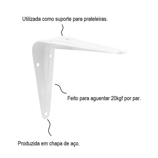 Cantoneira Para Prateleira 08 X 10