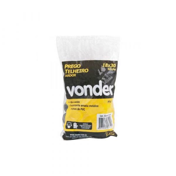 1 Kg Prego Telheiro Ardox 18 X 30 Vonder