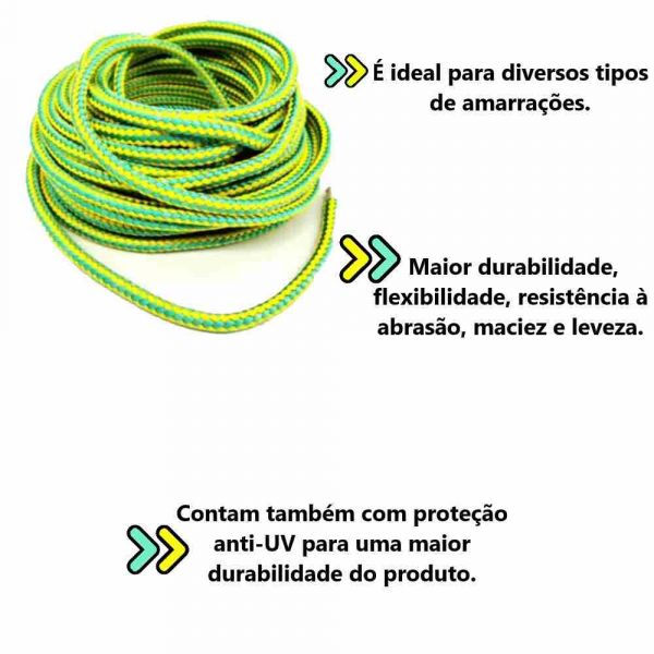 1 Metro Corda Polipropileno Trançada 8mm Riomar