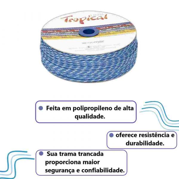 1 Metro Corda Tropical Seda Polipropileno 06mm Riomar