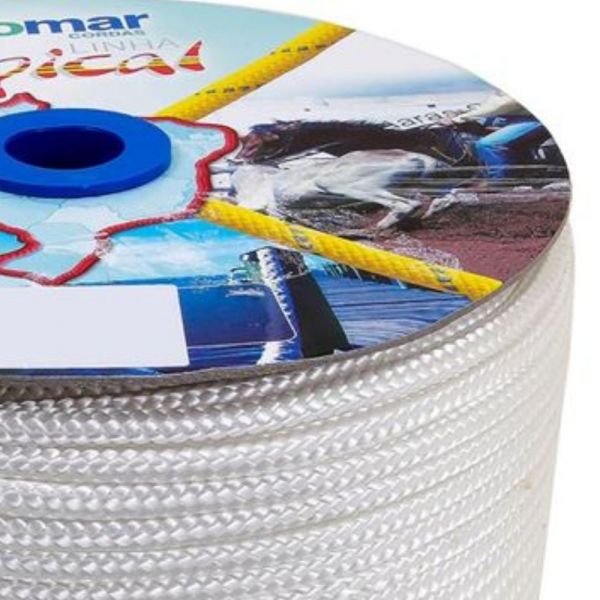 1 Metro de Corda Trançada Tropical 12mm Branca Riomar