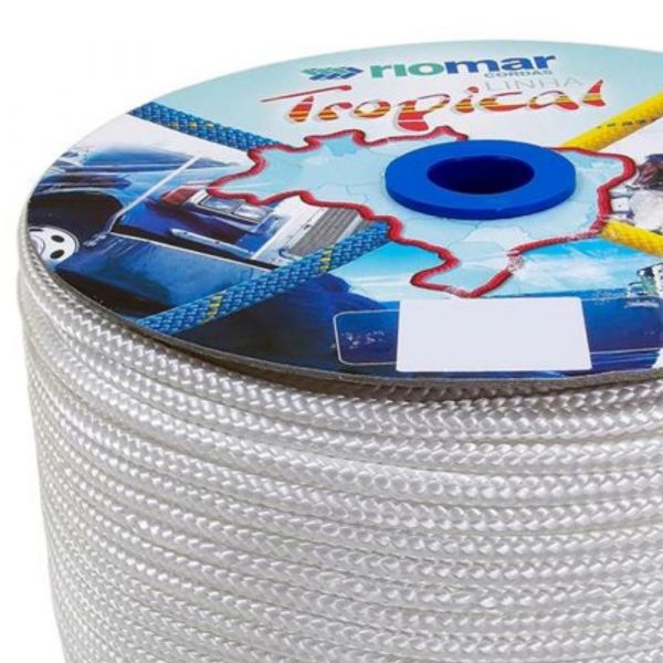 1 Metro de Corda Trançada Tropical 4mm Branca Riomar